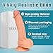 Vikkiy 7.3 Inch Realistic Dildo Feels Like Skin Body-Safe Material G spot Stimulator Dildos with Strong Suction Cup for Hands-Free Play Sex Toys for Adult