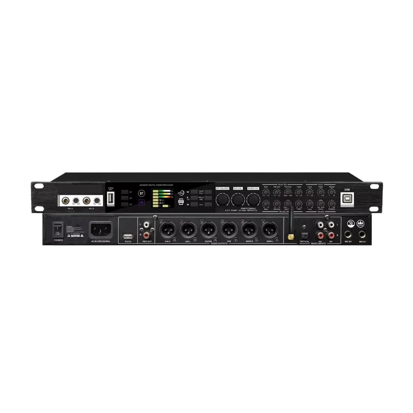Procesador De Audio Preefector KTV, De Sonido, Procesador De Efectos Digitales For Cantar En Karaoke Y Bodas
