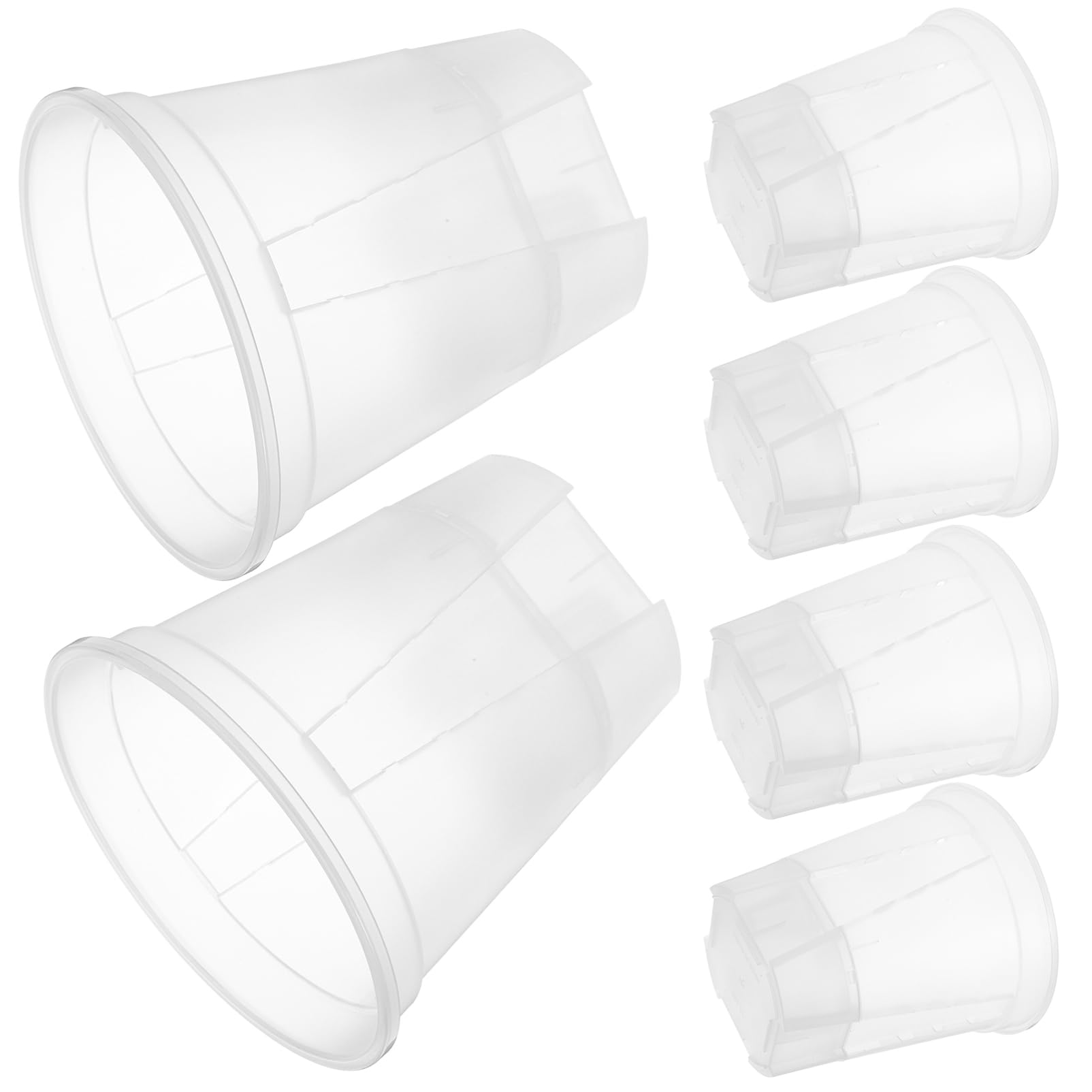 Toyvian 6 Pièces Pots de Fleurs Plastique Transparent Autonome Pots à Drainage pour Plantes Intérieur Respirants pour Orchidées Auto Arrosage pour Intérieurs