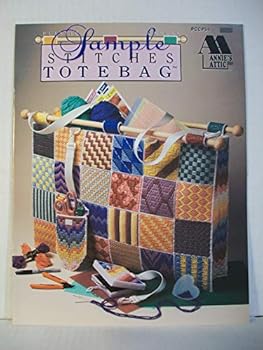 Plastic Canvas Sample Stitches Totebag