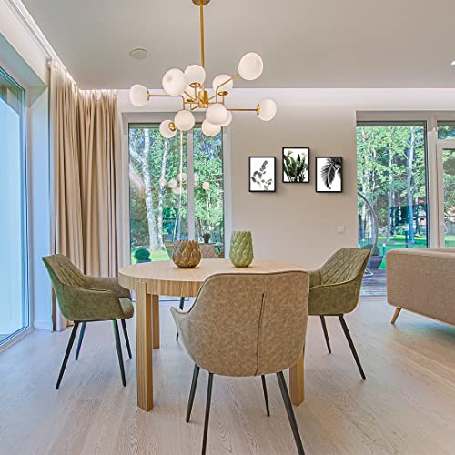 Shine Shone Art Framed Botanical Plant Prints Canvas Wall Art Home Decor Artwork Painting Flowers And Leaf Picture Ready To Hang (Plant_E, 12"X16"X3Pcs) #TOP2