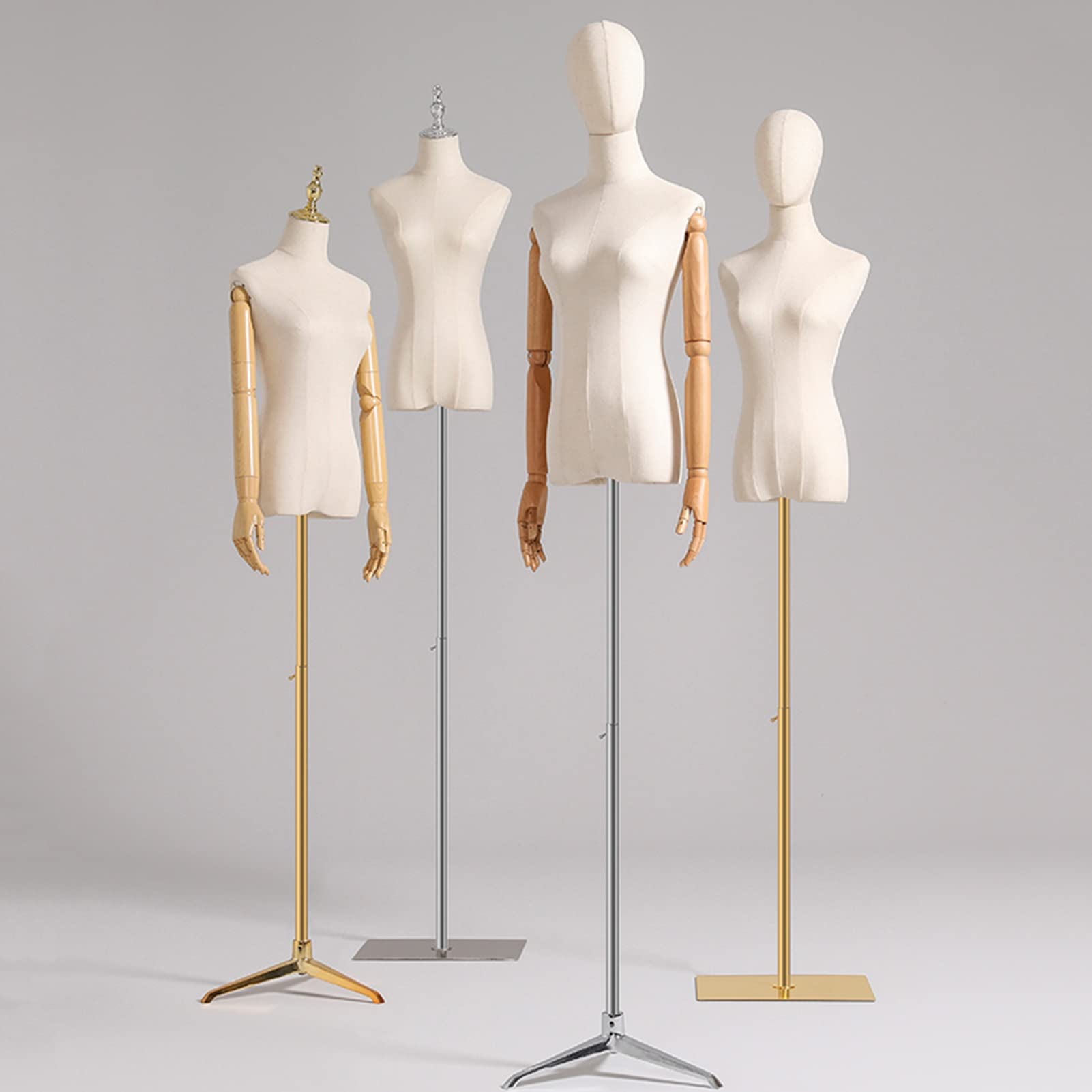 Cuerpo De Torso De Maniquí Femenino, Accesorios De Modelo Maniquí De Medio Cuerpo De Altura Ajustable De 140-190 Cm, Maniquí De Diseño De Costura para Confección Ropa De Sastres