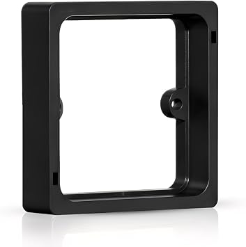 20mm Black Socket Spacer, Single Switch Spacer, Sockets Back Box Extender, Quick Installation, for 1-Gang UK Light Switches or Sockets
