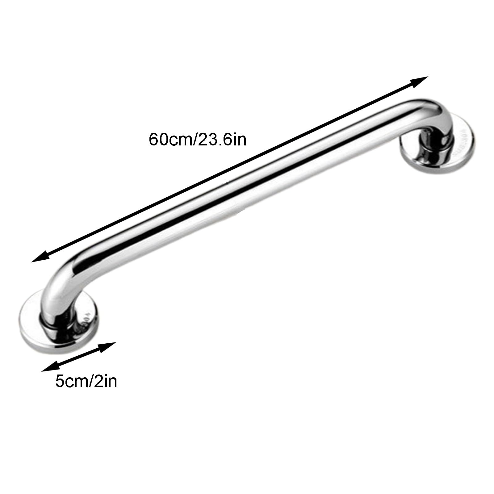 Home Care Bathroom Safety 15 Inch Stainless Steel Handicap Grab Bar for Bathtub and Shower, Slip Resistant Finish(60CM)