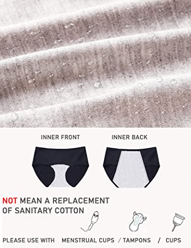 Kiench Teen Girls Period Underwear Leak Proof Panties Cotton 6-Pack2