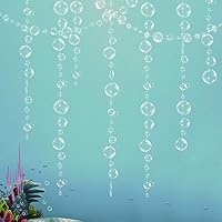 Vista 1 de Decor365 Under The Sea Party Decorations White Bubble Garlands Little Mermaid Birthday Decorations Bday Hanging Streamer Beach Banner Decor