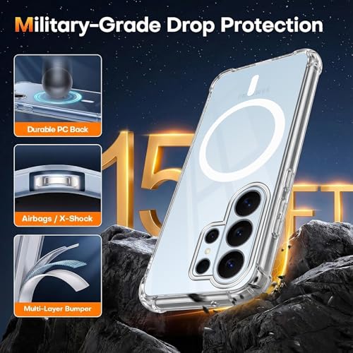 Image of Jkobi Shockproof Crystal-Clear Back Cover for Samsung Galaxy S26 Ultra (Magsafe Wireless Support | Drop & Camera Protection | Hard Polycarbonate)