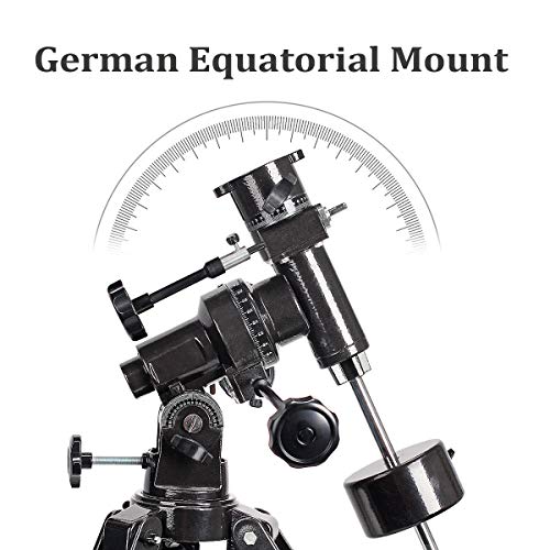 Moutec 114EQ Newtonian Reflector Telescope for Astronomy Beginners Adults, German EQ2 Mount Ideal for Manual Tracking, Great Astronomy Gift for Kids Adults Friends Family - Thumbnail 3