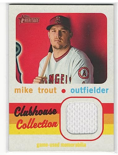 2020 Topps Heritage Mike Trout Jersey Patch Card