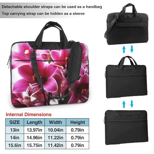 Bolso para Laptop con diseño de flores Lily 15.6 pulgadas miniatura 3
