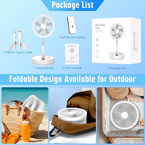 Lipety 9 Inch Portable Standing Oscillating Fan With Remote thumb #8
