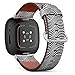 CJBROES Replacement Leather Watch Band, Compatible with Fitbit Versa 3 and Fitbit Sense of Wristband Bracelet Accessory - Modern Stylish