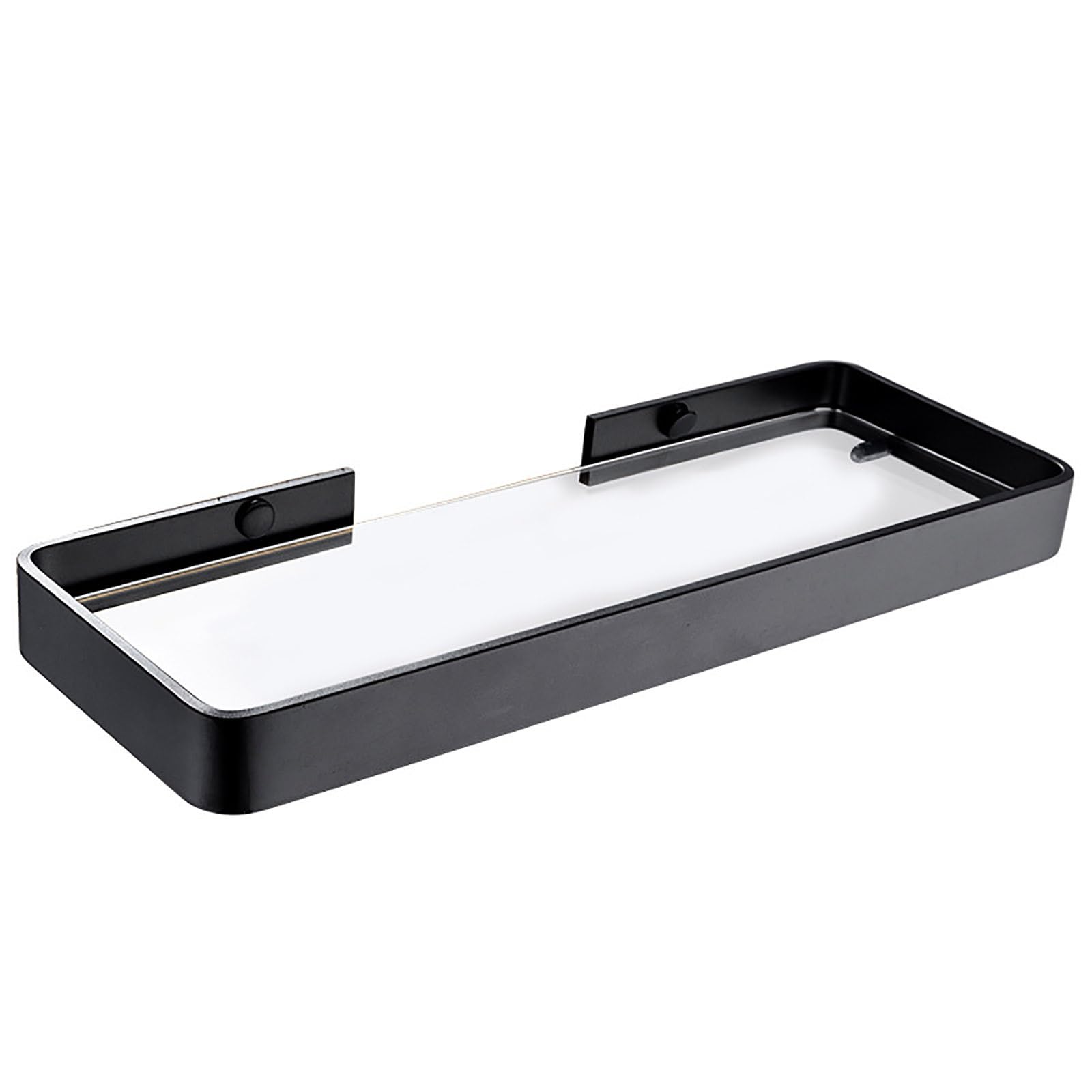 Glas Badezimmer Regale, Schwarzes Badezimmer Schwebende Regal, Wandregal Für Badezimmer Veranstalter, Hängende Container Badezimmer, Aluminium Lagerung Ledge
