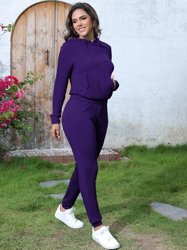 Nimsruc Two Piece Outfits for Women Casual Sweatsuits Set Long Sleeve Hoodie Tracksuit4