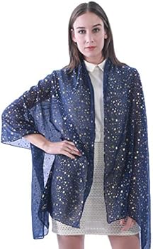 Lina & Lily Sparkle Gold Glitter Folie Hijab Hoofd Sjaal voor Vrouwen, ZILVER, one size