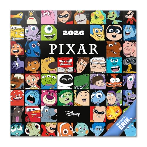 Grupo Erik Calendario 2026 pared Disney Pixar - Almanaque pared 2026 : Planificador mensual Con espacio para Anotar, Ilustraciones y Fácil de colgar (30x30cm)