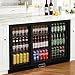 Bluelinecool Commercial Back Bar Cooler with 3 Glass Sliding Doors, 11.5 cu.ft Under Counter Beverage Refrigerator, LED Lighting - ETL Beer and Wine Cooler for Bar, Restaurant, Garage, Office, Home