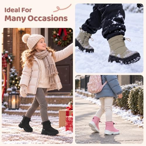 Toddler Snow Boots for Girls and Boys - Kids Winter Shoes for Girl Boy — 사진 4