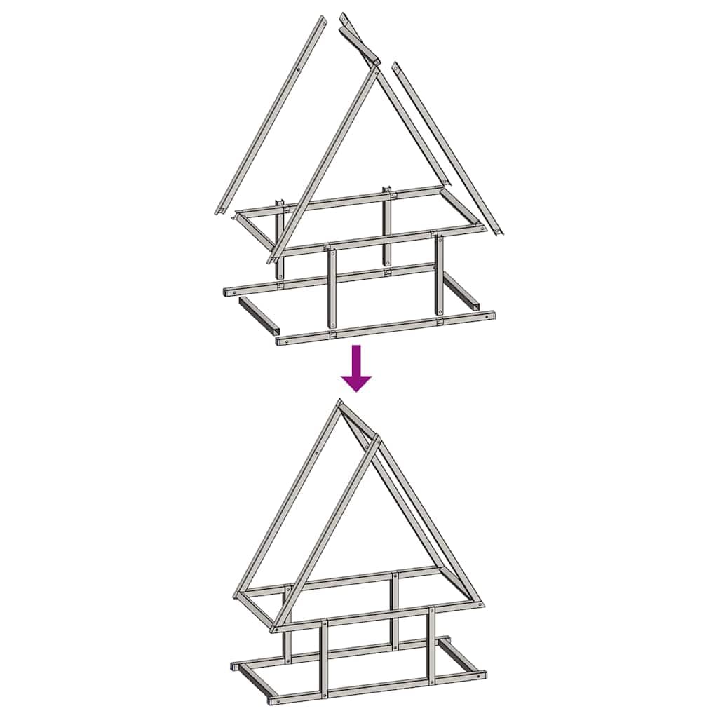 Brennholzregal Schwarz aus kaltgewalztem Stahl 50x25x60 cm, robuster Kaminholzhalter mit 100 kg Traglast, Holzregal für Garten, Terrasse, Wohnzimmer und Ofen