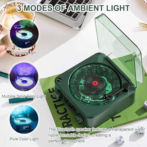 Tourne-disque vinyle avec lampe à vagues – Vert foncé – Lecteur vinyle vagues – Tourne-disque Bluetooth – Portable – Sans fil – Rétro – Pour chambre à coucher, bureau, fête - Les Beatles, Paul McCartney, John Lennon, RIngo Starr, George Harrison Tourne-disque vinyle avec lampe à vagues - Vert foncé - Lecteur vinyle vagues - Tourne-disque Bluetooth - Portable - Sans fil - Rétro - Pour chambre à coucher, bureau, fête – Image 6