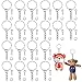 Produktbild TANCUDER 50 Stück Schlüssel Anhänger Abnehmbare Schlüsselanhänger mit 50 Schraubenaugen Pins Schlüsselringe mit Kette für Schlüssel, DIY Schmuckherstellung, Bastelprojekte 25mm