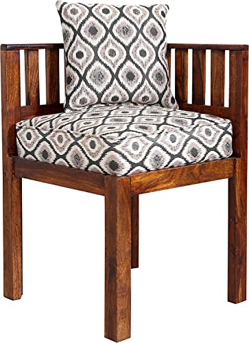Image of Solid Sheesham Wood Space Saving Dining Table 6 Seater | Six Seater Dinning Table with 6 Invisible Cushioned Chairs for Home | Rosewood, Natural Brown Finish, Self Assembly Required