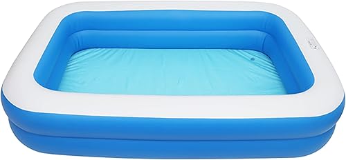 Piscina inflable familiar piscina de suelo de tamaño completo 102 x 70 x 22 pulgadas azul
