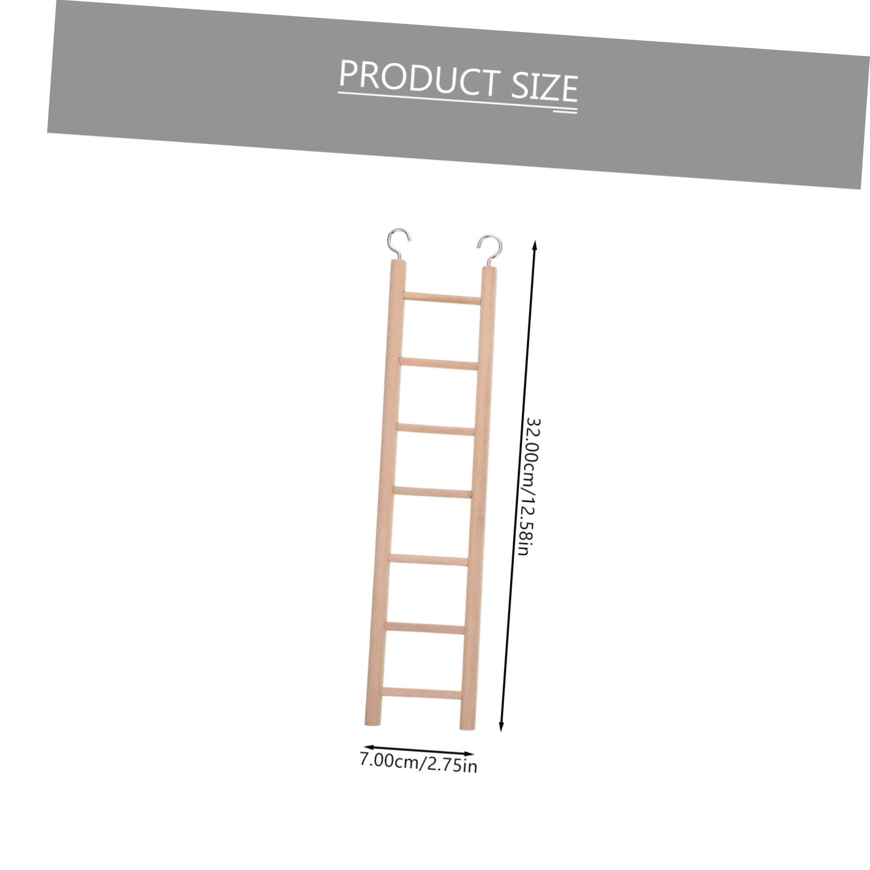 BESTonZON 4Pcs Bird Climbing Ladder for Parrots Natural Wooden Plaything for Bird Cage for Bird Perches and Exercise Suitable for Budgies Cockatiels and Lovebirds