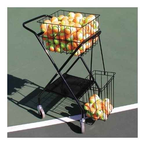 Mini Coach s Cart - Portable Traveling Cart |150 Ball Capacity | Comes with Removable Divider | Tennis, Pickleball, Softball, Baseball | Easy and Fast Set-Up | Removable Mesh Divider Included