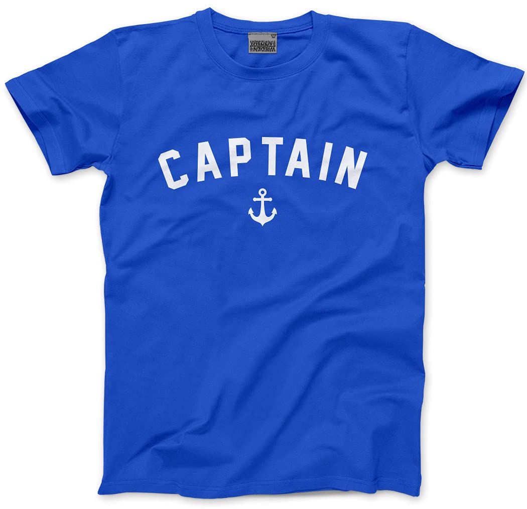 Hotscamp Men's Blue Hot Scamp Captain - And Youth Unisex T-Shirt - Sailing Boat Owner Sailor Yacht S
