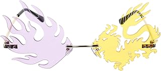 2 Peças De Óculos De Sol Zirtek Adultos Óculos De Sol De Verão Óculos De Sol Chamas Óculos De Fogo Chamas Óculos De Sol Novidade Óculos De Sol Engraçados Óculos De Sol Para Festa