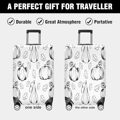 Travel Luggage Cover Suitcase Protector Scratch-Resistant Fit, Not Included Suitcase Pumpkin M 6