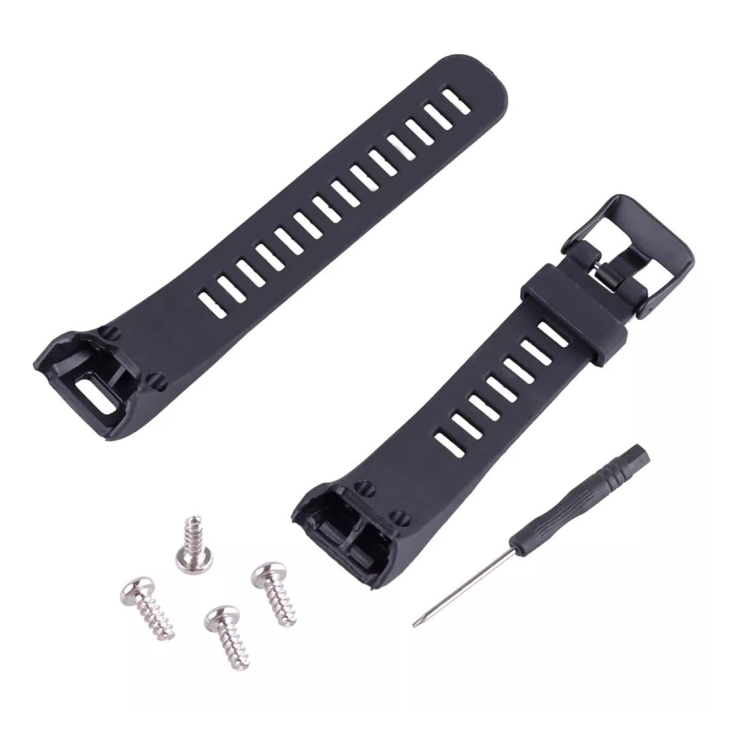 LineOn Soft Silicone Strap Replacement Wristband for Garmin vivosmart HR+ (No Tracker) With tool and Screws (Black) (B0D6Z8HWDC) Amazon Price History, Amazon Price Tracker