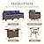 UDPATIO Patio Furniture Set with Fire Pit Table, Rocking Swivel Chairs, 5 Pieces Outdoor Furniture Sets, All-Weather Wicker Outdoor Sectional Sofa with Waterproof Cover, 4'' Thickened Cushion, Navy