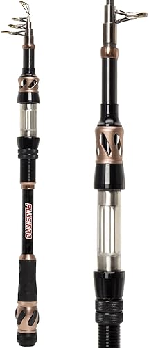 Miniatura 12 de PLUSINNO Combos de caña de pescar y carrete - caña de pescar telescópica de fibra de carbono - Carrete giratorio 12 +1 rodamientos blindados acero