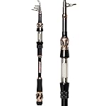PLUSINNO Fishing Rod - 24 Ton Carbon Fiber - Stainless Steel Hooded Reel Seats - Aluminum Oxide Guide InsertsTelescopic Retractable Spinning Pole for Saltwater Freshwater Fishing