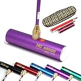 ゲートボール 超コンパクト ハイグレード ズームシャフト カラーヘッドセット HONGO GateBall SH-1123SET 黒コードグリップ 専用ケース付き (パープル)