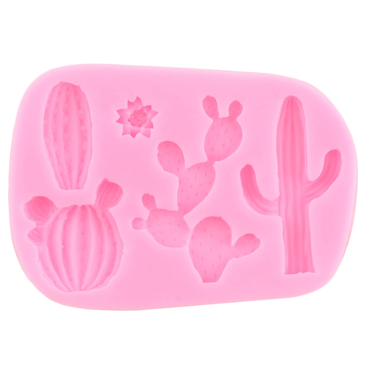 XMOLDNMS Cactus Silicone Fondant Mould Cacti Chocolate Candy Moulds for Cake Decoration Cupcake Topper Candy Chocolate Polymer Clay Gum Paste - Image 3