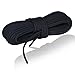 NewDoar Corde d'escalade Statique 10mm(3/8in) Corde de Cordon Accessoire à Double Tresse pour Prusik Hauling Dragginge (Noir 10mm,20ft)
