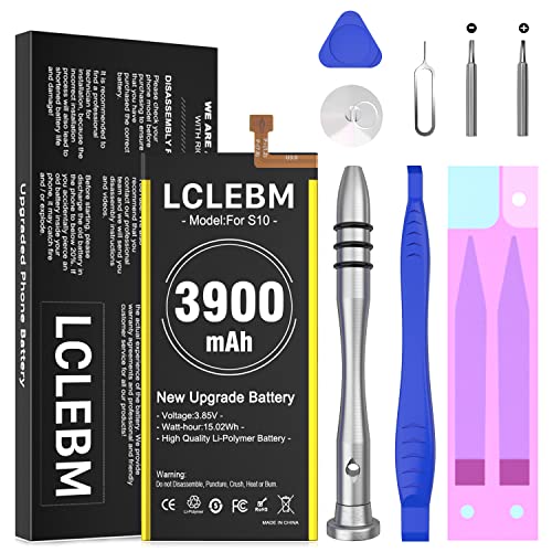 LCLEBM - Batería para Galaxy S10, batería de 3900 mAh para Samsung Galaxy S10, nueva versión Galaxy S10, kit de repuesto con herramientas de reparación e instrucciones de video