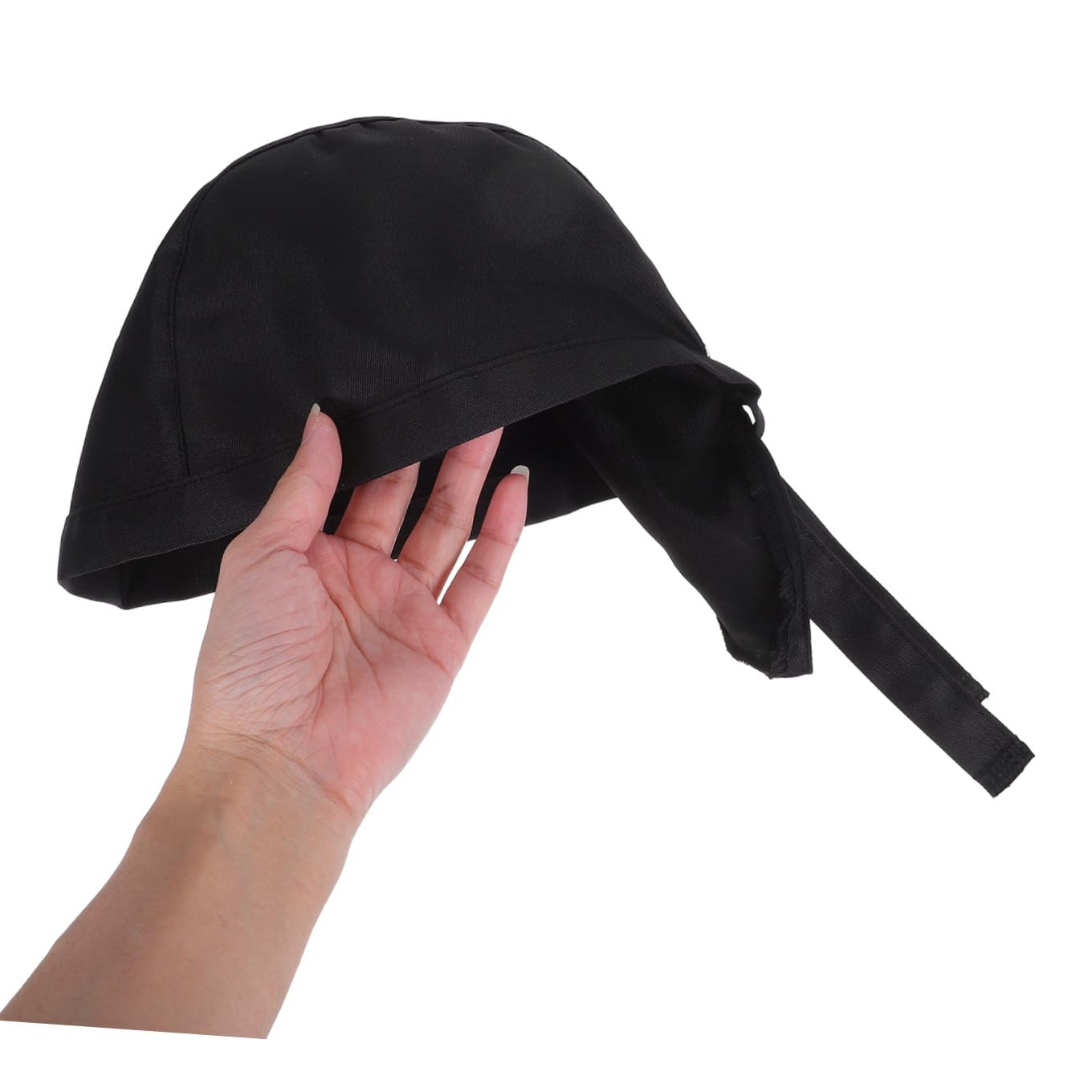 IMIKEYA 3 Gorros de Cocina Negros para Restaurante y Trabajo, Turbante de Chef Cómodo Tela para Hombres y Mujeres en Ambiente Laboral