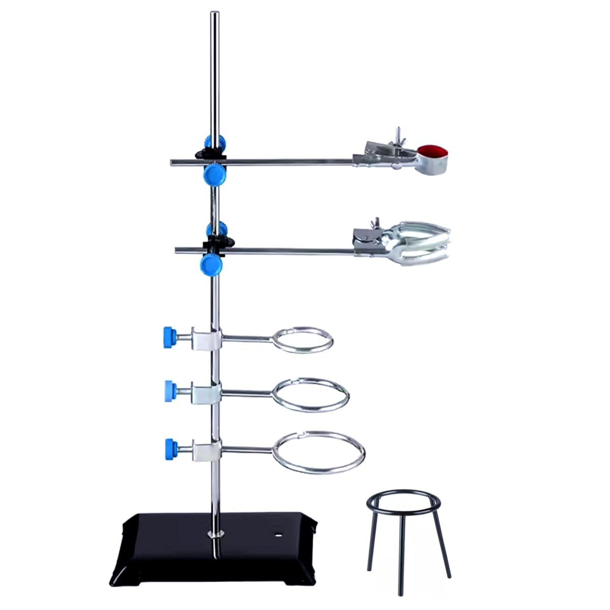 Soporte de soporte de laboratorio conjunto de soporte de laboratorio de materiales de hierro de y conjunto de accesorios para fijar utensilios de laboratorio