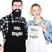 Mr Right Mrs Always Right His and Hers Aprons - Engagement Gifts for Couples | Couple Gifts for Him and Her | Funny Apron Wedding Gifts / 50th Anniversary/Bridal Shower Gifts - by Prazoli