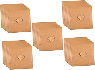 Veemoon 50 Peças Envelopes Vintage Envelopes Em Branco Envelopes Kraft Mangas De Papel Envelopes Retrô Mangas Envelope CD Mangas De Papel Kraft Caixa De Dvd Capas De CD Caixa De CD Cartão