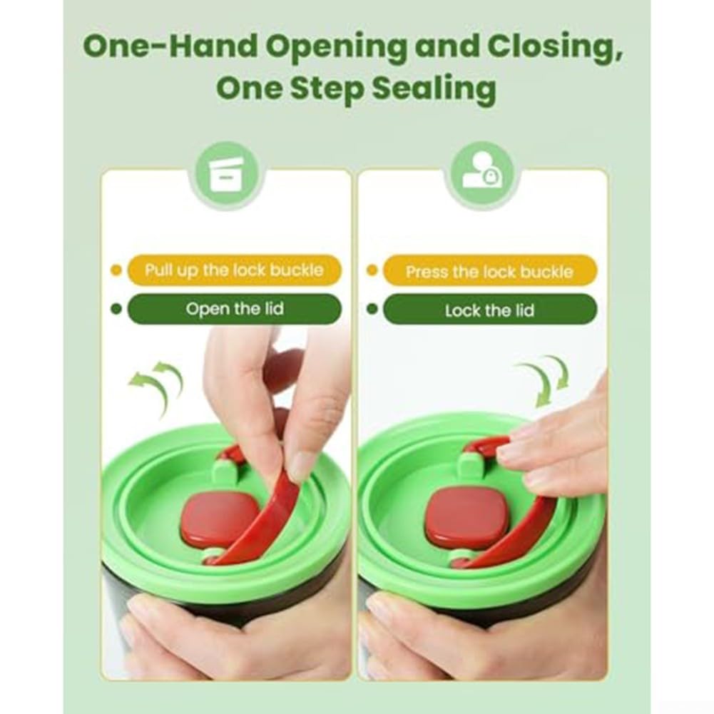 Set 6 Envases Herméticos Comida Apertura Una Mano