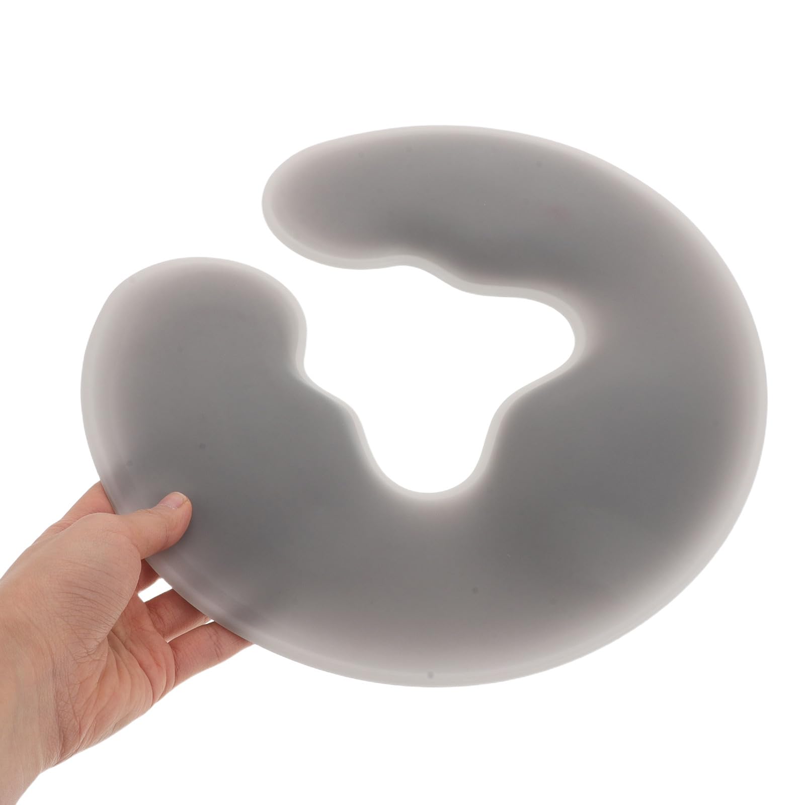 Almohada para dormir boca abajo, de silicona, para masaje en casa, para mujeres y adultos, para el cuidado de la piel, salón de belleza, viajes, color gris.