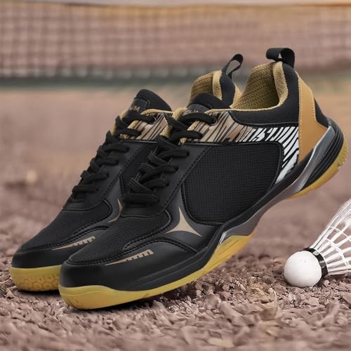 Image of Liberty Freedom Pluto-1 Sports Lacing Non-Marking Badminton & Paddle /Pickle Ball Shoes for Men - Black & Sky Blue - Lightweight & Comfortable | Suitable for Table Tennis, Squash and All Indoor Court