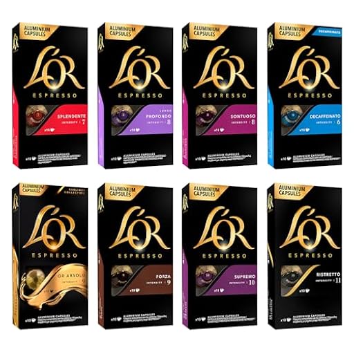 L´OR Espresso Surtido de Cápsulas de Café 8 sabores | Intensidades 6 a 11 | 80 Cápsulas Compatibles Nespresso (R) | Ya disponible en tu tienda friki favorita! En mundofriki.es!