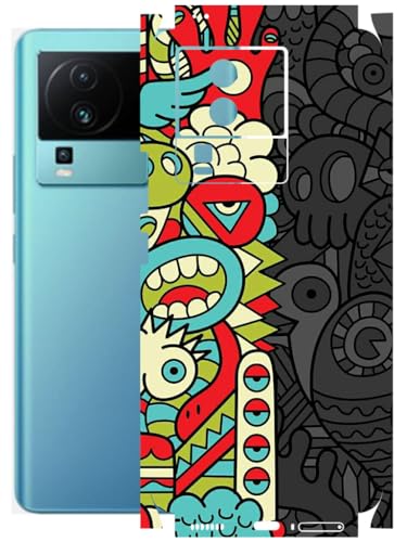 Image of AtOdds - Full Body Back Screen Guard Protector Film - Lamination Wrap Skin Sticker Compatible with IQOO NEO 7 PRO (5G) | Scratchproof Matte Finish (Graffiti50)