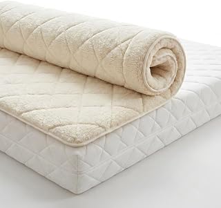Lanamed Matratzenauflage 90x200 cm Schurwolle Premium, Bettauflage, Unterbett, Topper von LANAMED: Extra dichter, super-weicher Merino Lammflor 650g/m². Spitzenqualität: Woolmark, Oeko-Tex